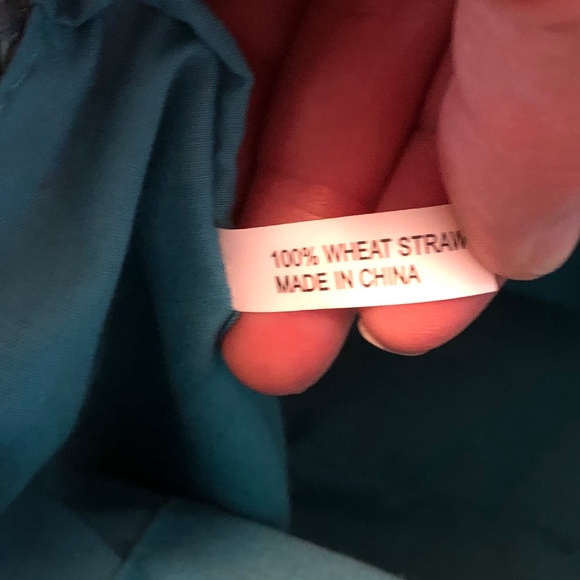 Wheat Straw Striped Summer Bucket Bag with Leather Straps - Picture 6 of 16